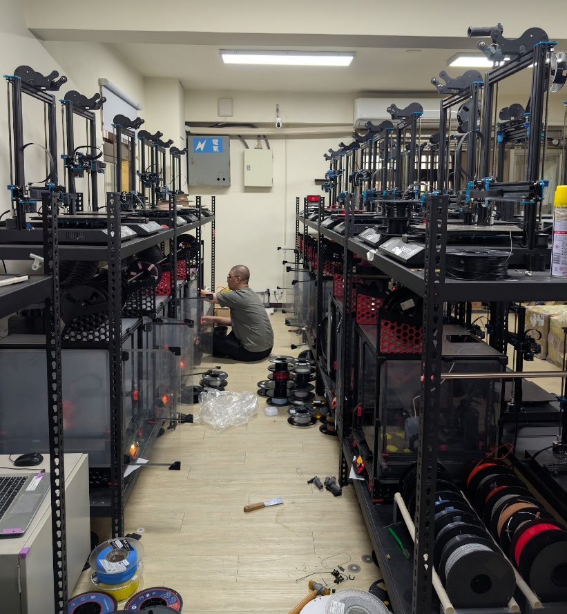 3D 列印製造設備現場